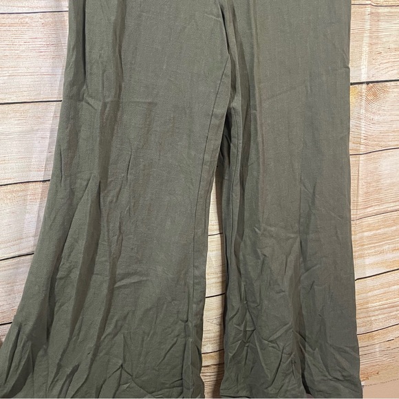 Who I Am cowl neck relaxed jumpsuit crisscross back olive green Size 10 - Picture 7 of 14
